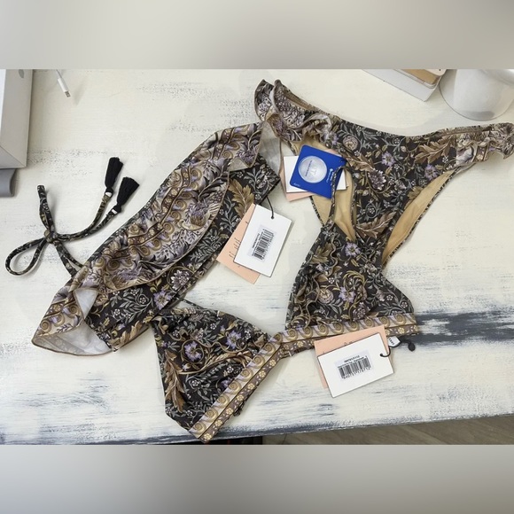 Spell and The Gypsy Oasis Trifecta Bikini 3 pieces 2 tops and one bottom size s - Picture 6 of 12